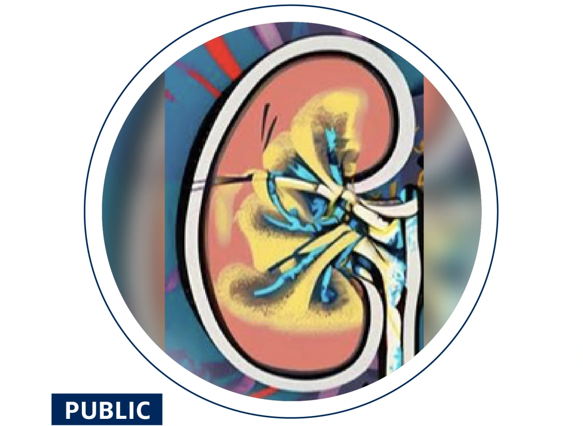 colorful illustration of a kidney